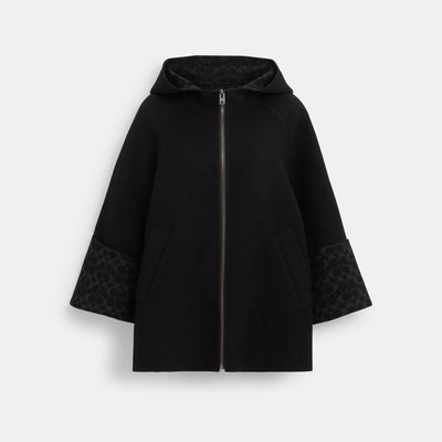 Coach Outlet Wool Cape - Black