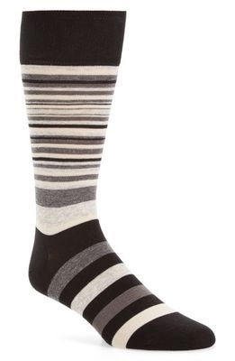 Cole Haan Town Stripe Crew Socks in Z/dnublack/Storm Cloud