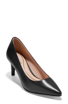 Cole Haan Vandam Pointed Toe Pump in Black Leather