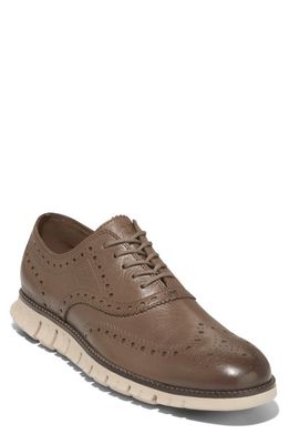 Cole Haan ZeroGrand Wingtip Derby in Ch Truffle/Ch
