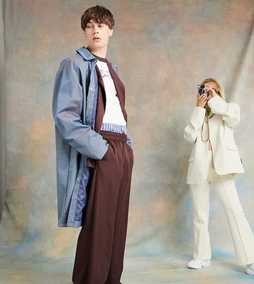 COLLUSION unisex 90s fit pants in brown