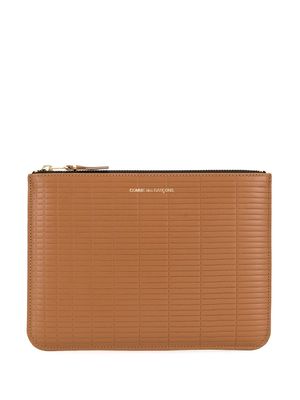 Comme Des Garçons Wallet Brick Line zipped wallet - Brown