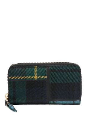 Comme Des Garçons Wallet checked patchwork wool wallet - Blue