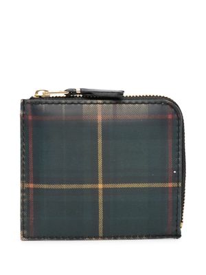 Comme Des Garçons Wallet holographic tartan-pattern wallet - Yellow