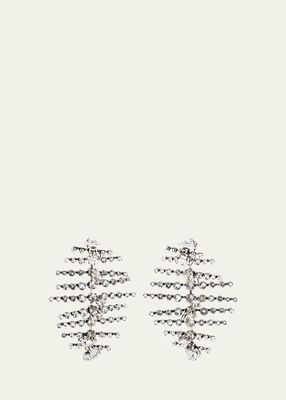 Crystal Spike Oblong Earrings