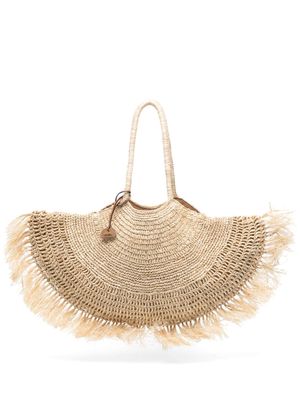 Cult Gaia Lucia raffia-design tote bag - Neutrals