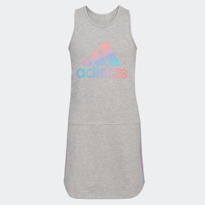 Curved Hem Tank Dress Medium Grey Heather