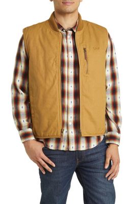 DARK SEAS Seamus Canvas Zip-Up Vest in Bronze