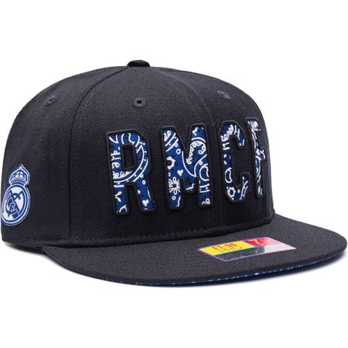 FAN INK Men's Navy Real Madrid Bode Fitted Hat