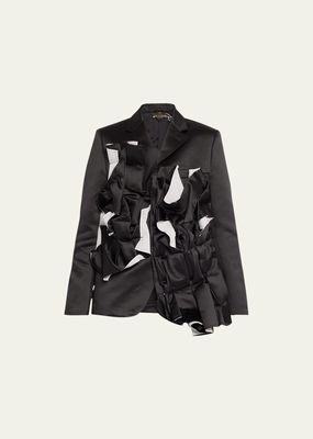 Deconstructed Satin Blazer