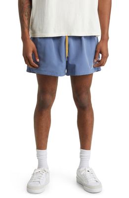DIET STARTS MONDAY Cursive Ripstop Drawstring Shorts in Blue