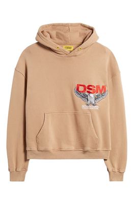 DIET STARTS MONDAY Eagle Logo Cotton Hoodie in Tan
