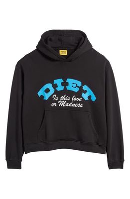 DIET STARTS MONDAY Madness Graphic Hoodie in Vintage Black