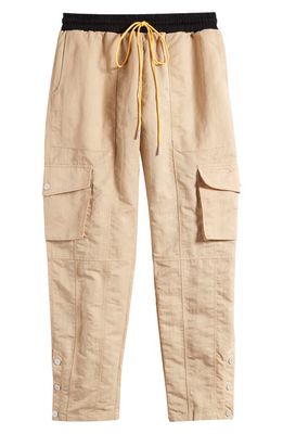 DIET STARTS MONDAY Nylon Cargo Pants in Tan