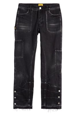 DIET STARTS MONDAY Release Hem Cotton Carpenter Jeans in Black