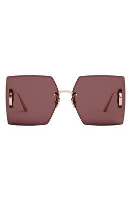 DIOR 30Montaigne S7U 64mm Square Sunglasses in Shiny Gold /Bordeaux