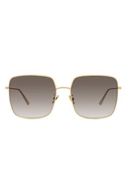 'DiorStellaire SU 59mm Square Sunglasses in Shiny Gold Dh /Gradient Smoke