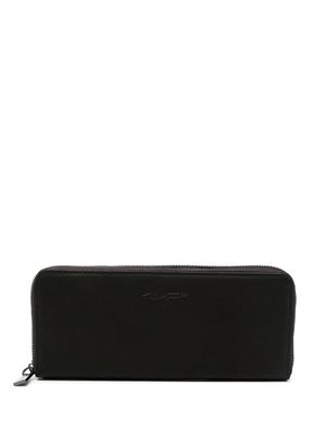 Discord Yohji Yamamoto logo-debossed leather wallet - Black
