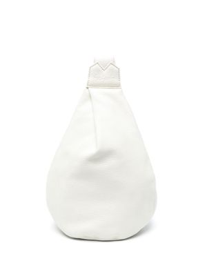 Discord Yohji Yamamoto small Y leather crossbody bag - White