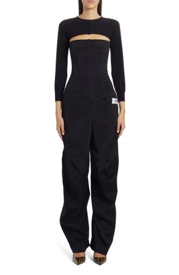 Dolce & Gabbana Kim Technical Knit Shrug in Black