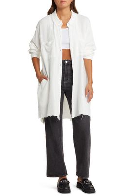 Dressed in Lala Lala Made Me Do It Gauze Oversize Shirt in White