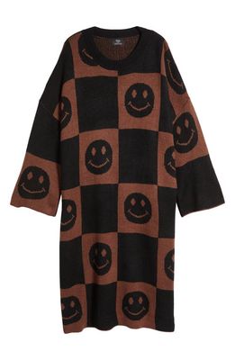 Dressed in Lala Literally Limitless Long Sleeve Oversize Sweater Dress in Good Time Girl