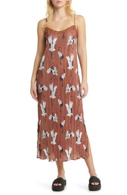 Dressed in Lala Money Honey Plissé Midi Slipdress in Eternal Youth