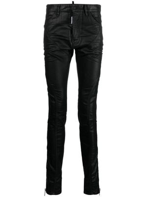 Dsquared2 logo-patch decorative-zip trousers - Black