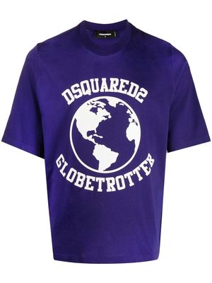 Dsquared2 logo-print short-sleeve T-shirt - Purple