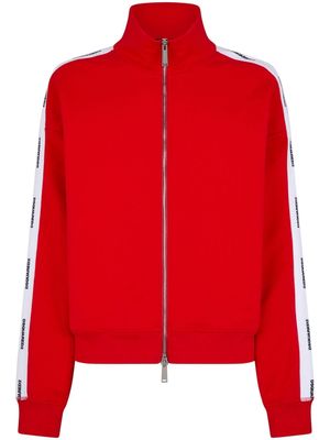 Dsquared2 logo-trim zip-up sweatshirt