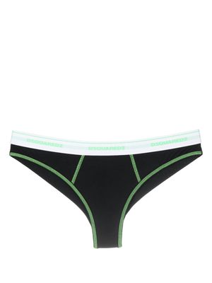 Dsquared2 logo-waistband seam-detail briefs - Black