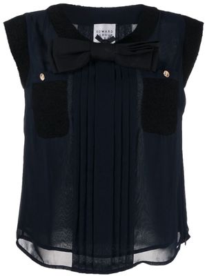 Edward Achour Paris bow-detail top - Blue