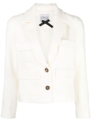 Edward Achour Paris cropped tweed jacket - Neutrals