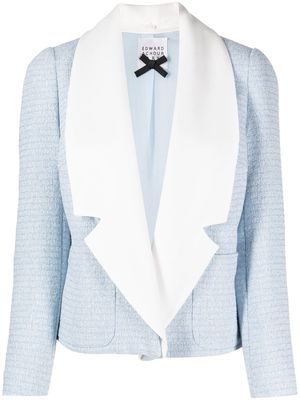 Edward Achour Paris two-tone notched jacket - Blue