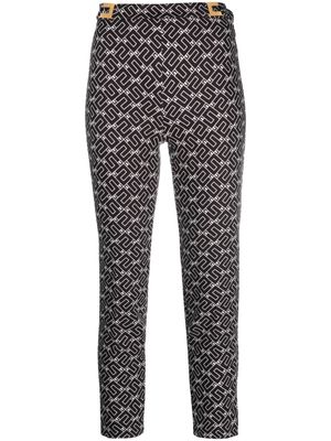 Elisabetta Franchi logo-print high-waisted leggings - Black