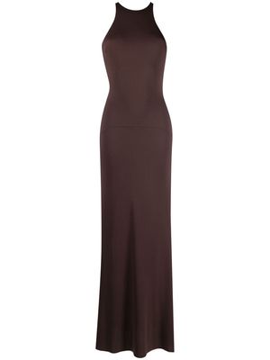 Elisabetta Franchi open-back sleeveless dress - Brown
