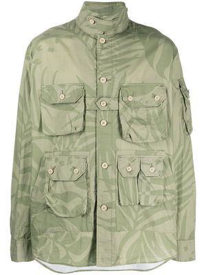 Engineered Garments Explorer leaf-print shirt jacket - Green