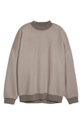 Fear of God External Virgin Wool & Cashmere Crewneck Sweatshirt in Dusty Concrete