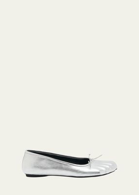 Fetish Metallic Ballerina Flats