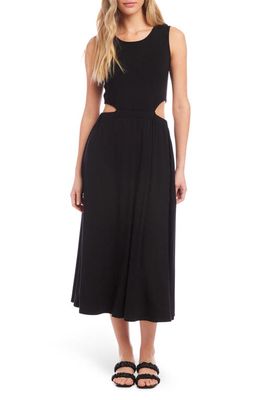 FIFTEEN TWENTY Cutout Midi Dress in Black
