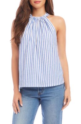 FIFTEEN TWENTY Sicilie Stripe Sleeveless Cotton & Linen Top