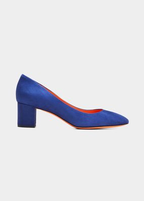 Fight Suede Block-Heel Pumps