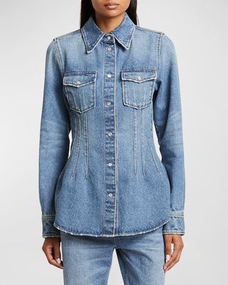 Fitted Denim Top
