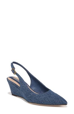 Franco Sarto Tessa Slingback Wedge Pump in Denim