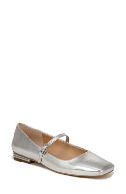 Franco Sarto Tinsley Square Toe Mary Jane Flat in Silver