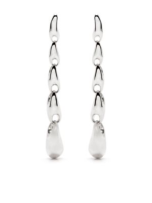 Georg Jensen large Reflect drop earrings - Silver