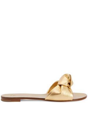 Giuseppe Zanotti Aycha knot flat sandals - Gold
