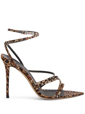 Giuseppe Zanotti Intriigo Claire 90mm animal-print sandals - Brown
