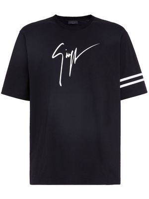 Giuseppe Zanotti Lr-38 stripe-trim T-shirt - Black