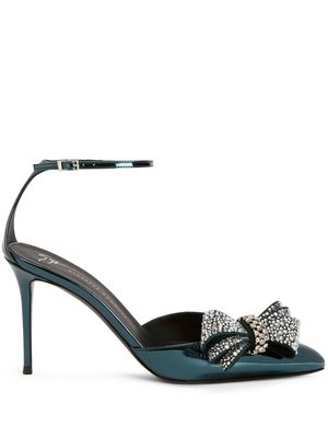 Giuseppe Zanotti Mahrtina 90mm crystal-embellished pumps - Green